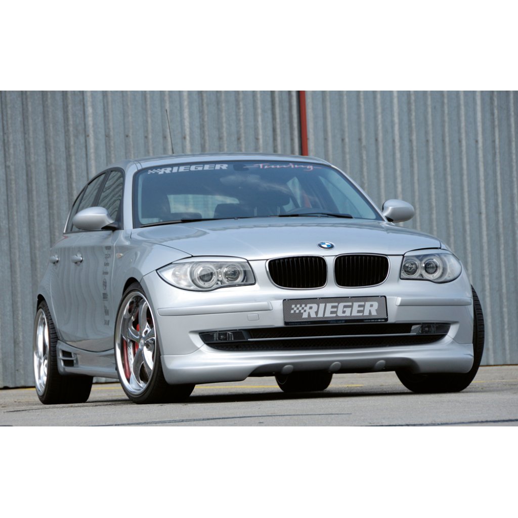 Rieger spoiler pod přední nárazník pro BMW řada 1 E87 4-dvéř. po faceliftu, r.v. 04/07-08/11, plast ABS bez povrchové úpravy