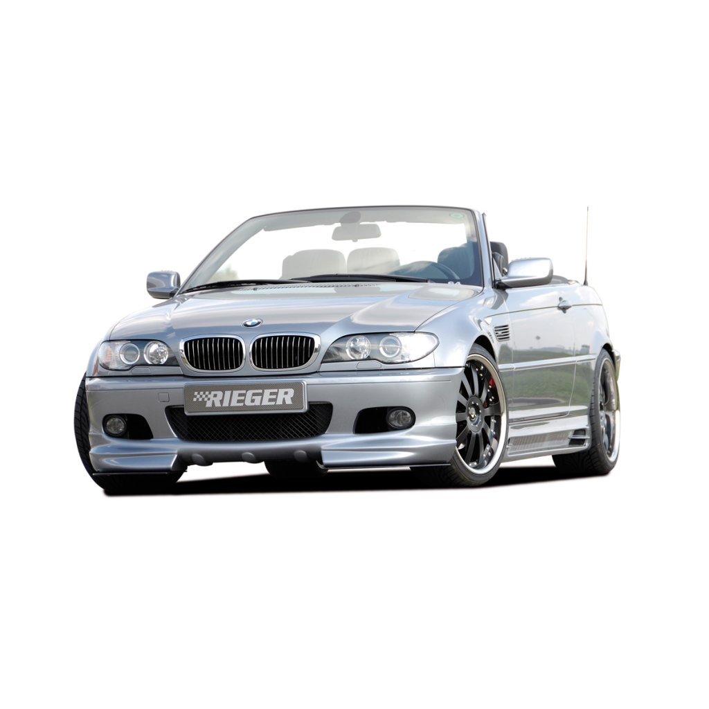 Rieger spoiler pod přední nárazník pro BMW řada 3 E46 kabriolet, kupé, sedan, touring vč. faceliftu, r.v. 02/02-, 02/98-12/01, plast ABS bez povrchové úpravy