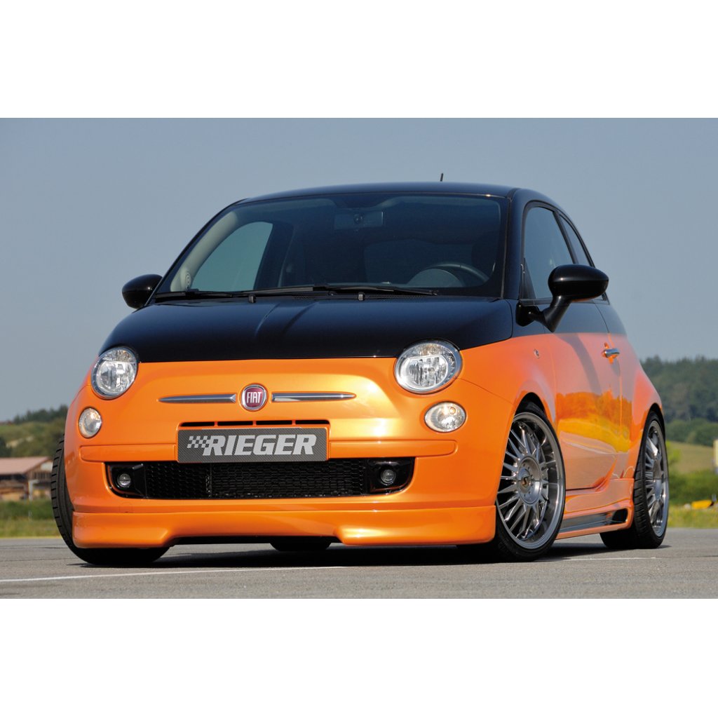 Rieger spoiler pod přední nárazník pro Fiat 500 312 2-dvéř., r.v. 10/07-, plast ABS bez povrchové úpravy