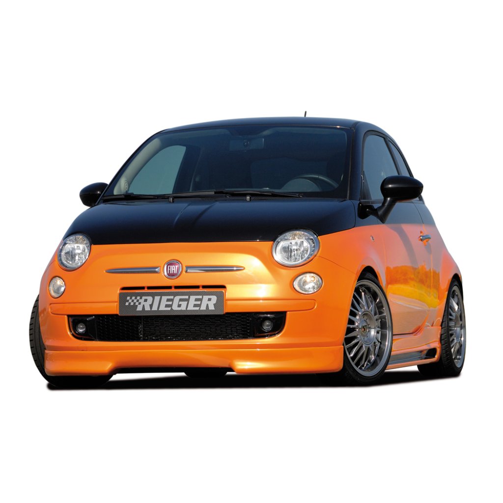 Rieger spoiler pod přední nárazník pro Fiat 500 312 2-dvéř., r.v. 10/07-, plast ABS bez povrchové úpravy