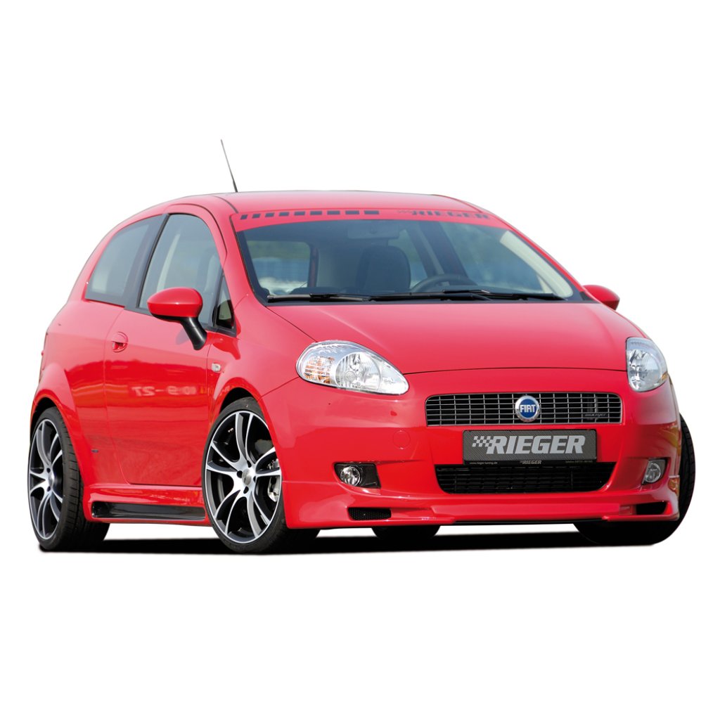 Rieger spoiler pod přední nárazník pro Fiat Grande Punto 199 3-dvéř., 5-dvéř., r.v. 10/05-, plast ABS bez povrchové úpravy