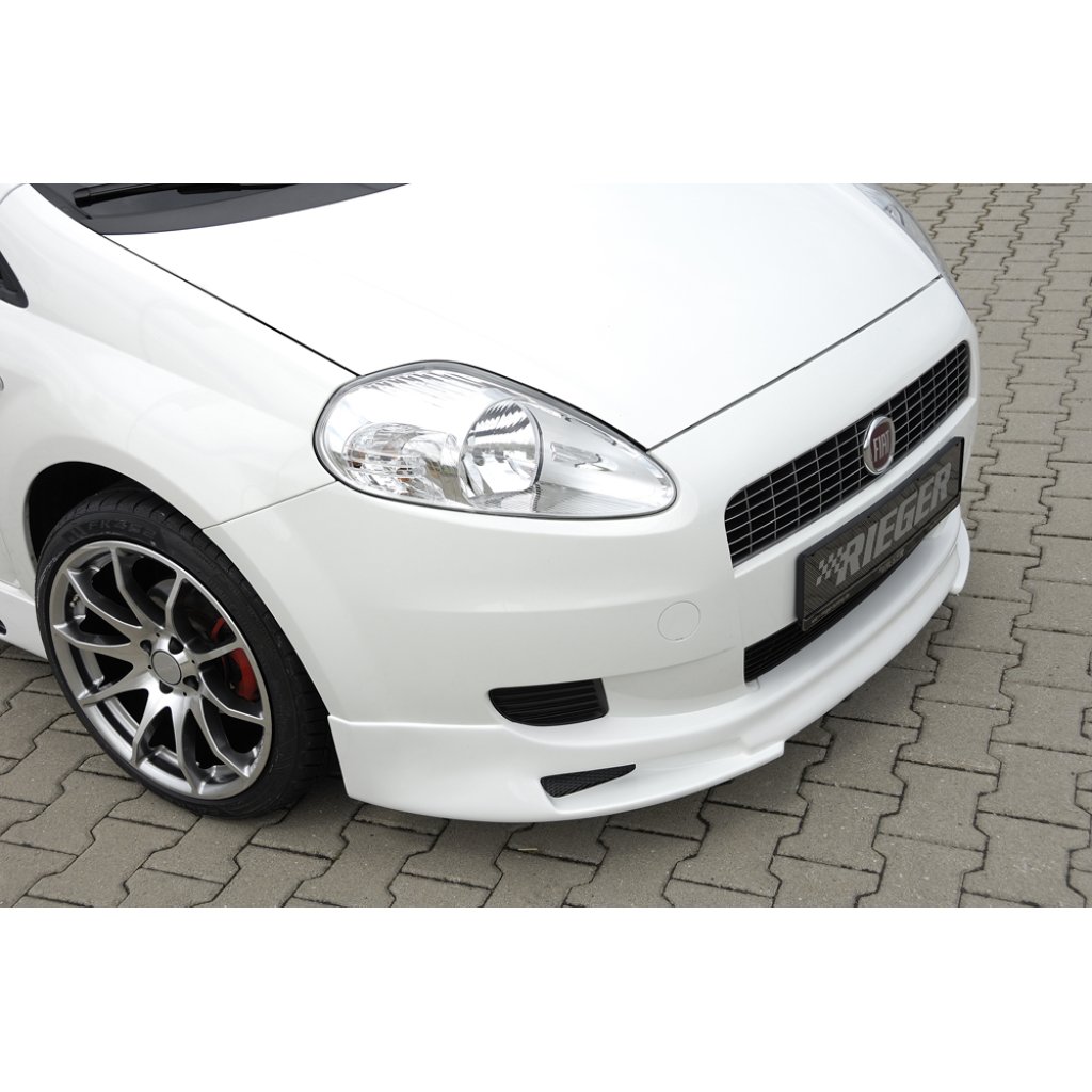 Rieger spoiler pod přední nárazník pro Fiat Grande Punto 199 3-dvéř., 5-dvéř., r.v. 10/05-, plast ABS bez povrchové úpravy