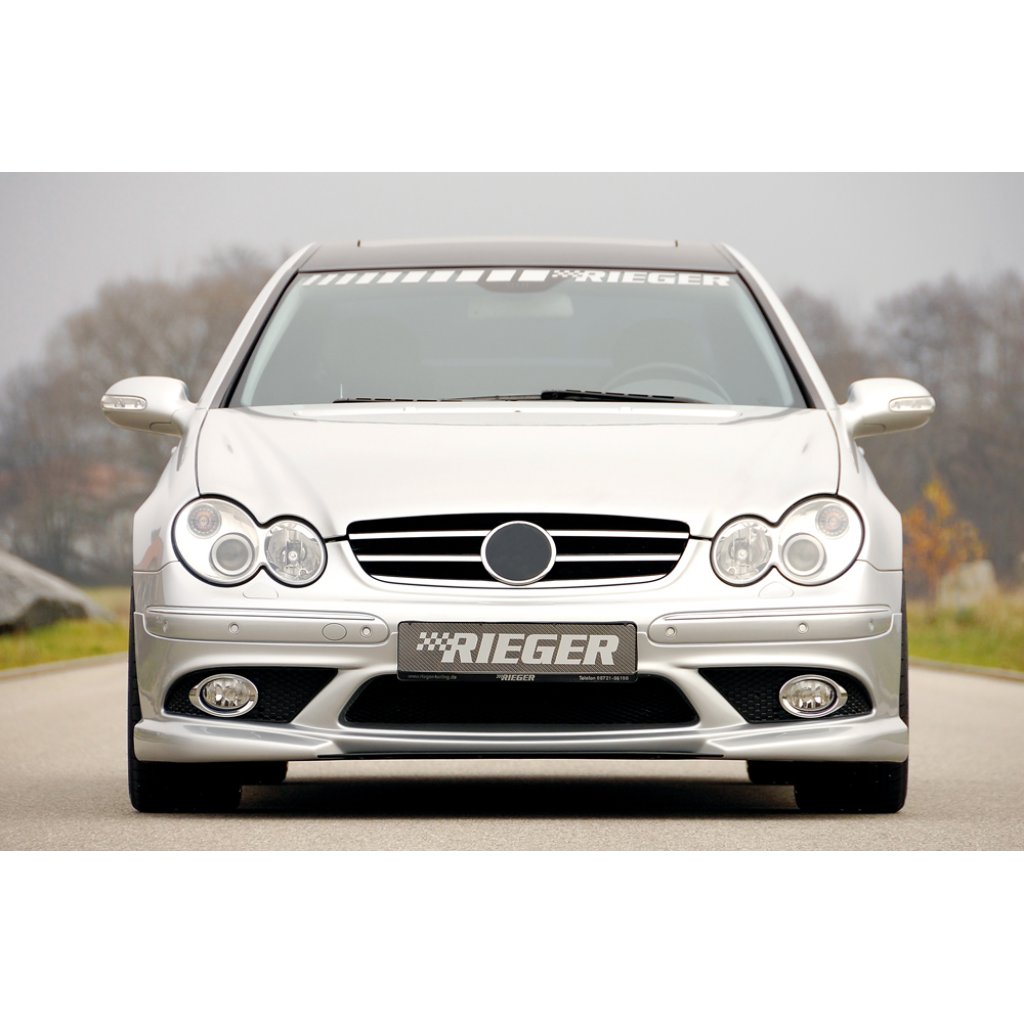 Rieger spoiler pod přední nárazník pro Mercedes CLK W209 kabriolet, kupé (předfacelift / do r.v. 2005), r.v. 00/02-06/04, plast ABS bez povrchové úpravy