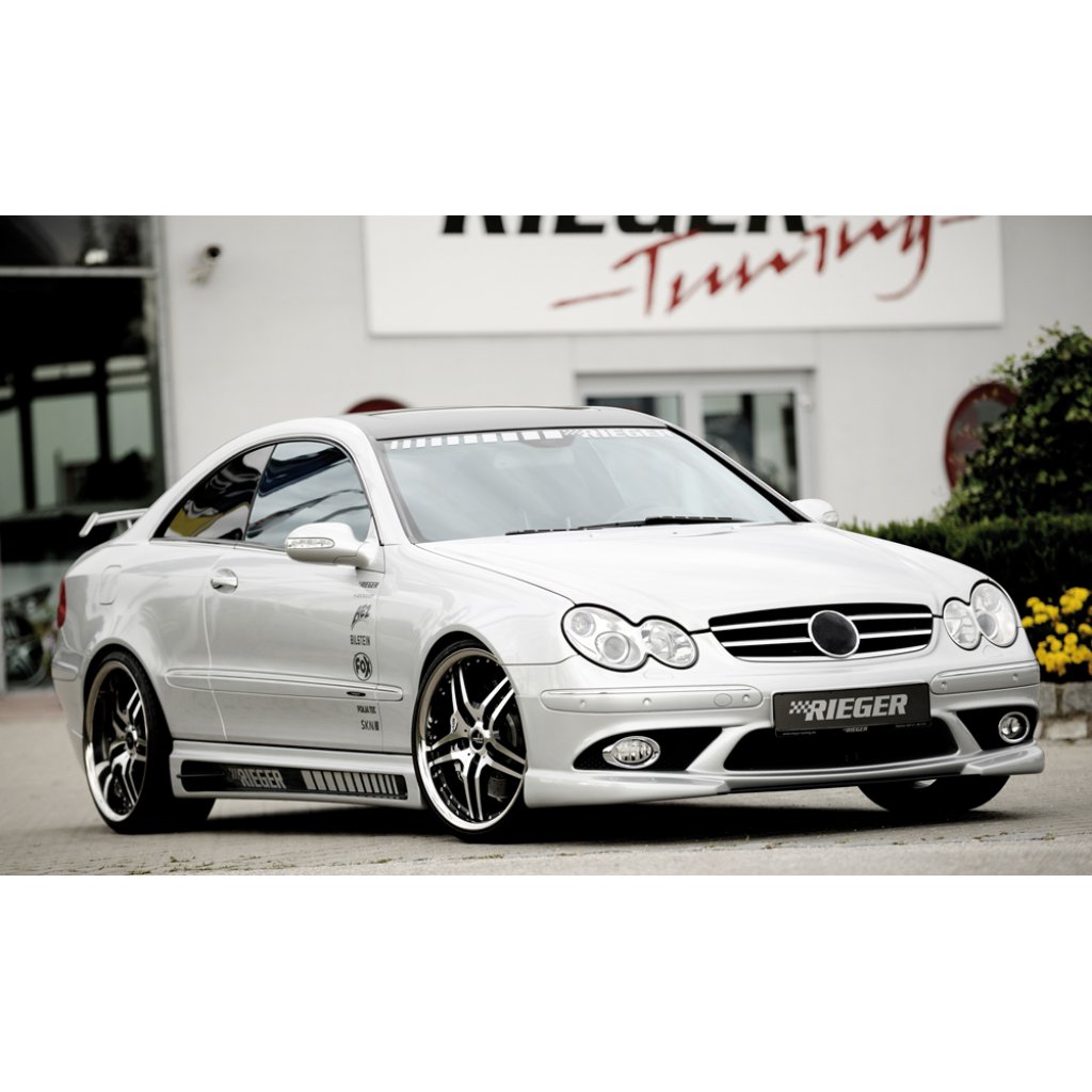 Rieger spoiler pod přední nárazník pro Mercedes CLK W209 kabriolet, kupé (předfacelift / do r.v. 2005), r.v. 00/02-06/04, plast ABS bez povrchové úpravy