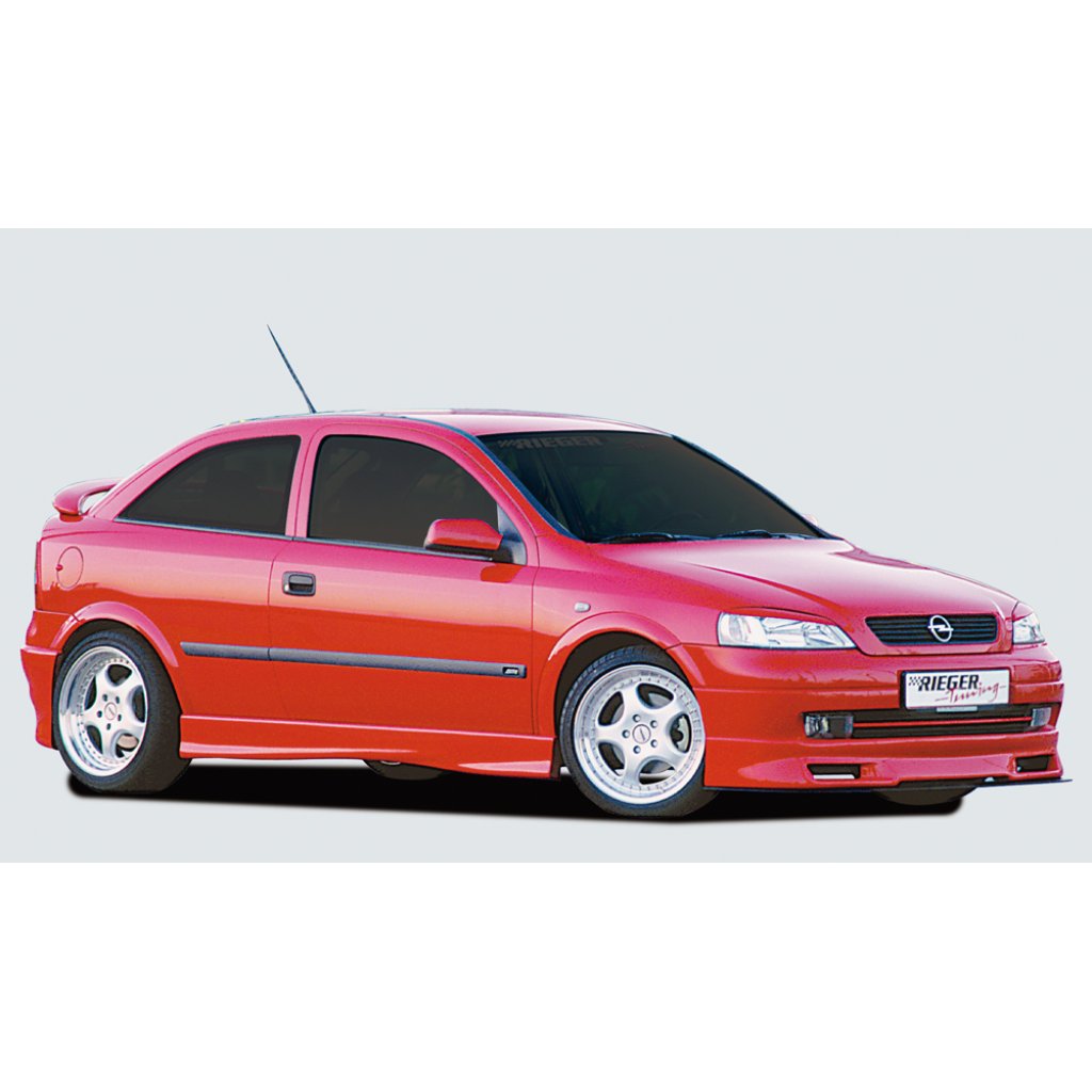 Rieger spoiler pod přední nárazník pro Opel Astra G 3-dvéř., 5-dvéř., cabrio, caravan, fastback, hatchback, notchback, plast ABS bez povrchové úpravy