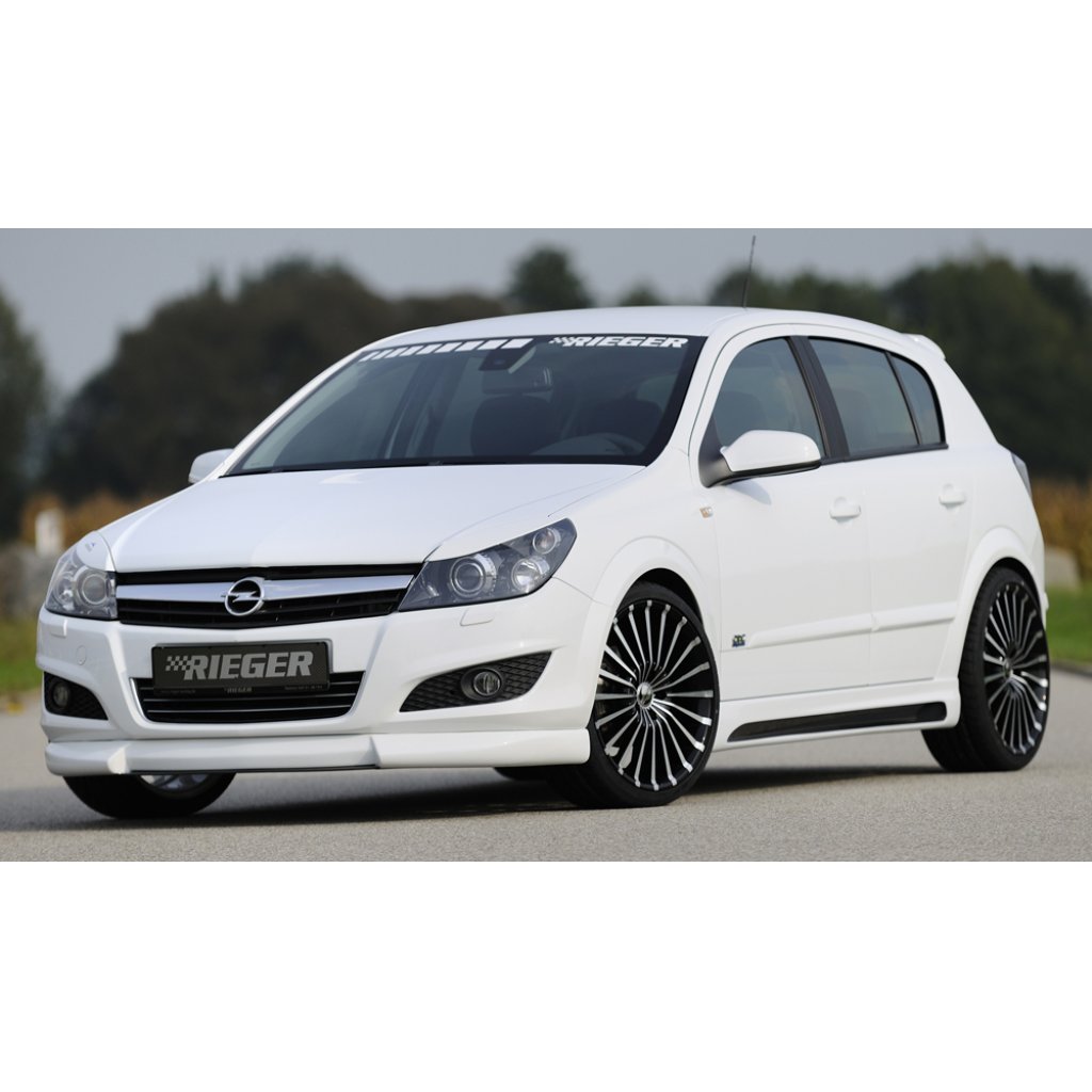 Rieger spoiler pod přední nárazník pro Opel Astra H 5-dvéř., caravan, hatchback, notchback, r.v. 03/04-, plast ABS bez povrchové úpravy