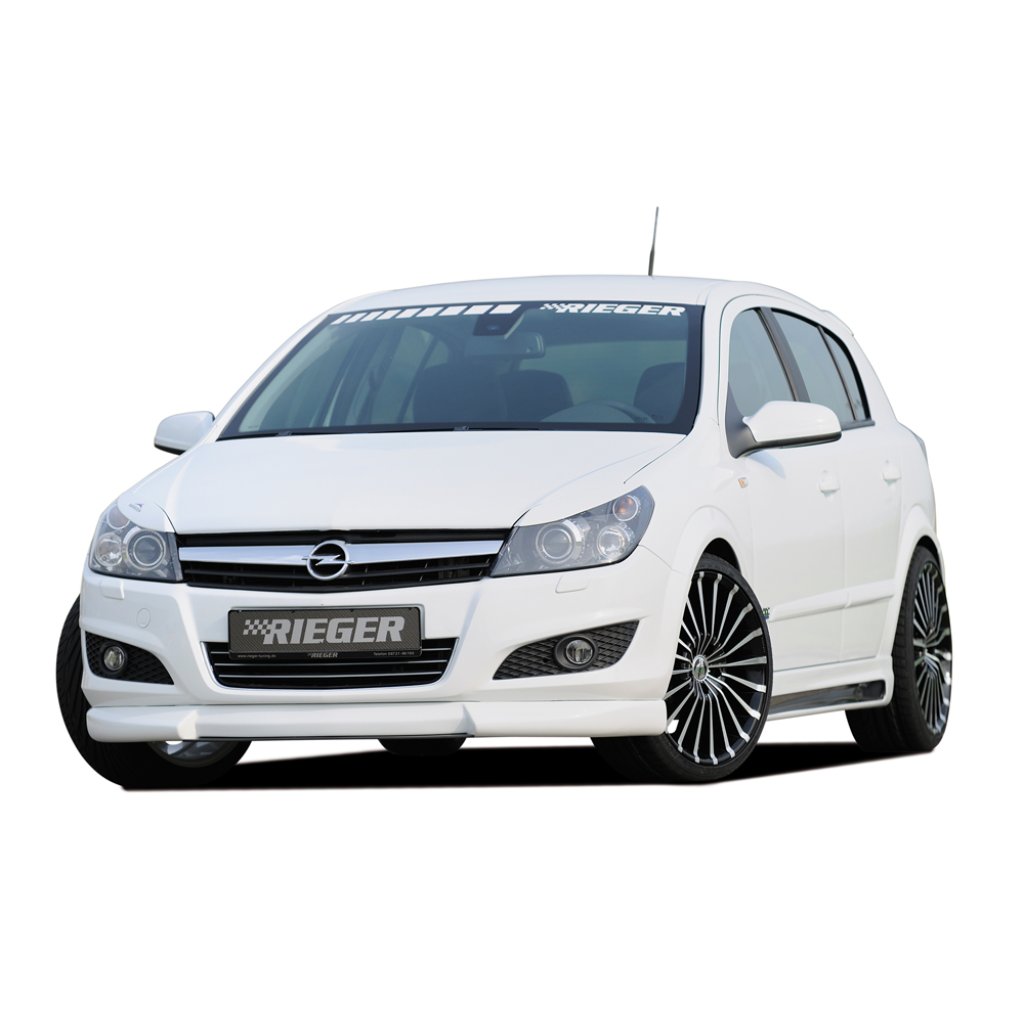 Rieger spoiler pod přední nárazník pro Opel Astra H 5-dvéř., caravan, hatchback, notchback, r.v. 03/04-, plast ABS bez povrchové úpravy