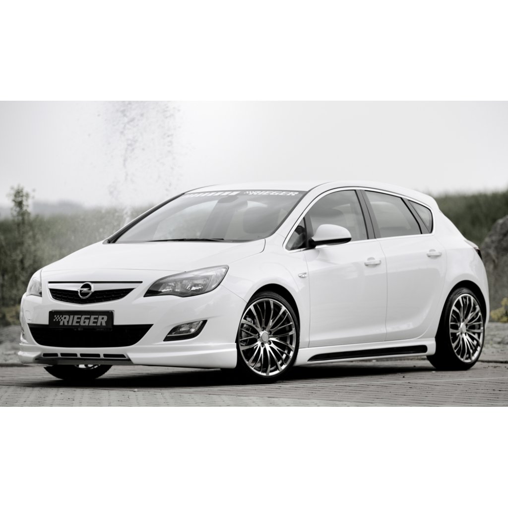 Rieger spoiler pod přední nárazník pro Opel Astra J 5-dvéř., hatchback, sports tourer před faceliftem, r.v. 11/08-09/12, plast ABS bez povrchové úpravy