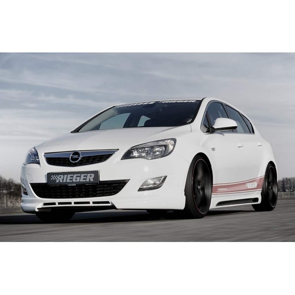 Rieger spoiler pod přední nárazník pro Opel Astra J 5-dvéř., hatchback, sports tourer před faceliftem, r.v. 11/08-09/12, plast ABS bez povrchové úpravy