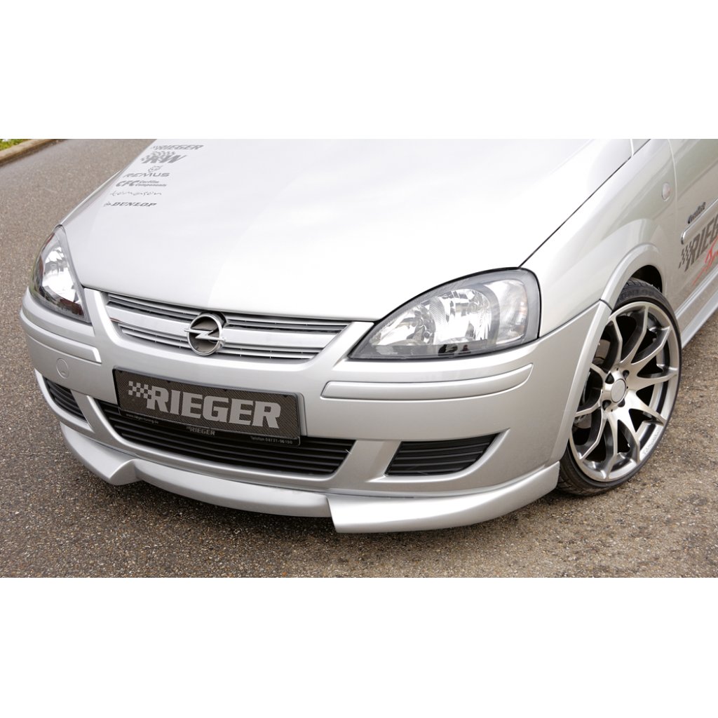 Rieger spoiler pod přední nárazník pro Opel Corsa C 3-dvéř., 5-dvéř. po faceliftu, r.v. 06/03-, plast ABS bez povrchové úpravy