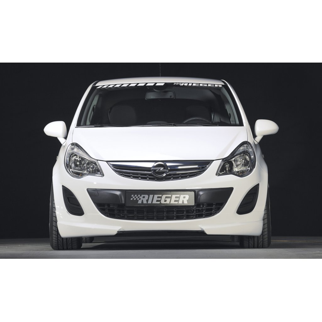 Rieger spoiler pod přední nárazník pro Opel Corsa D 3-dvéř., 5-dvéř. po faceliftu, r.v. 01/11-, plast ABS bez povrchové úpravy, bez žebrování