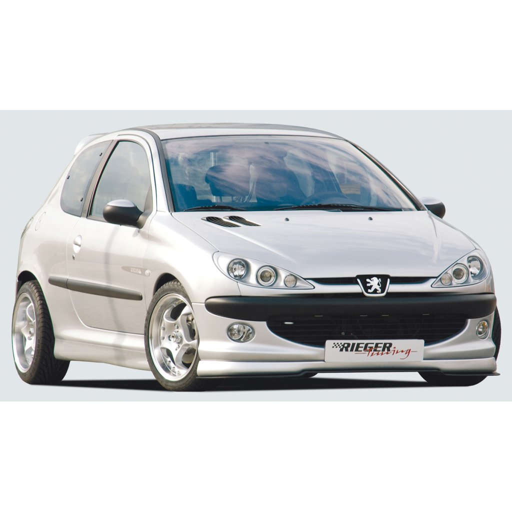 Rieger spoiler pod přední nárazník pro Peugeot 206 convertible CC, sedan, r.v. 09/98-05/06, plast ABS bez povrchové úpravy, pro vozy s nárazníkem s velkými větracími otvory