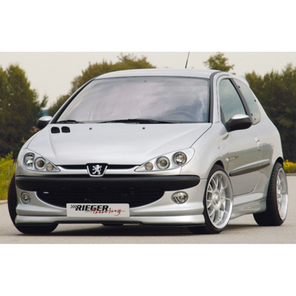 Rieger spoiler pod přední nárazník pro Peugeot 206 convertible CC, sedan, r.v. 09/98-05/06, plast ABS bez povrchové úpravy, pro vozy s nárazníkem s velkými větracími otvory