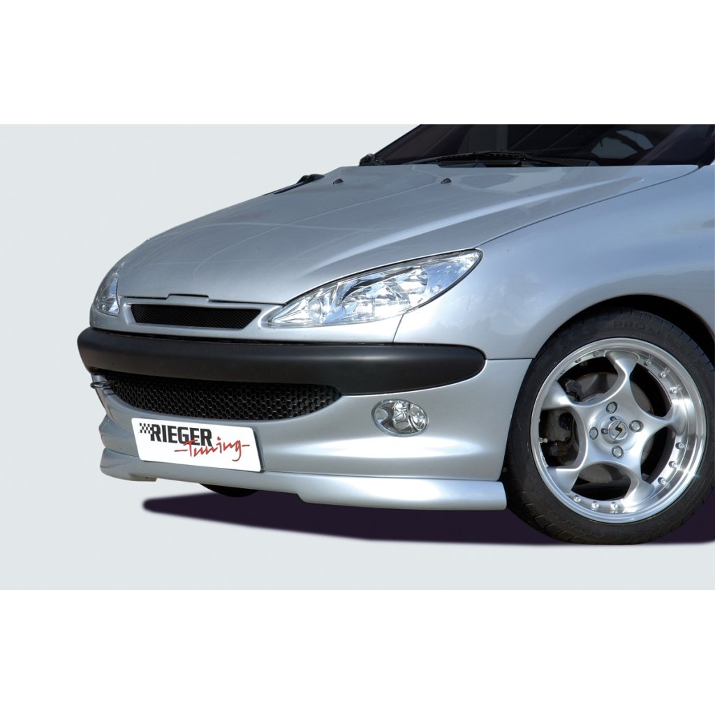 Rieger spoiler pod přední nárazník pro Peugeot 206 convertible CC, sedan, r.v. 09/98-05/06, plast ABS bez povrchové úpravy, určeno pro orig. menší nárazník (mimo GT)