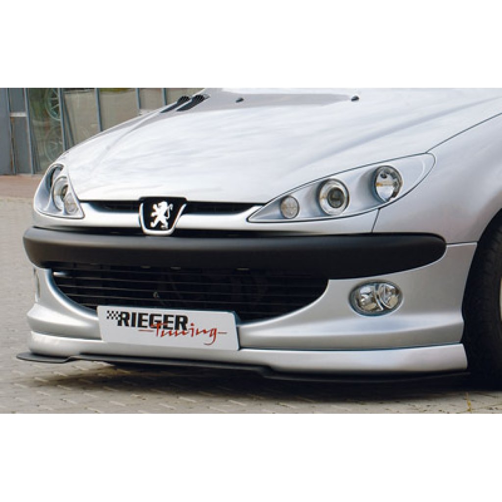 Rieger spoiler pod přední nárazník pro Peugeot 206 convertible CC, sedan, r.v. 09/98-05/06, plast ABS bez povrchové úpravy, určeno pro orig. menší nárazník (mimo GT)