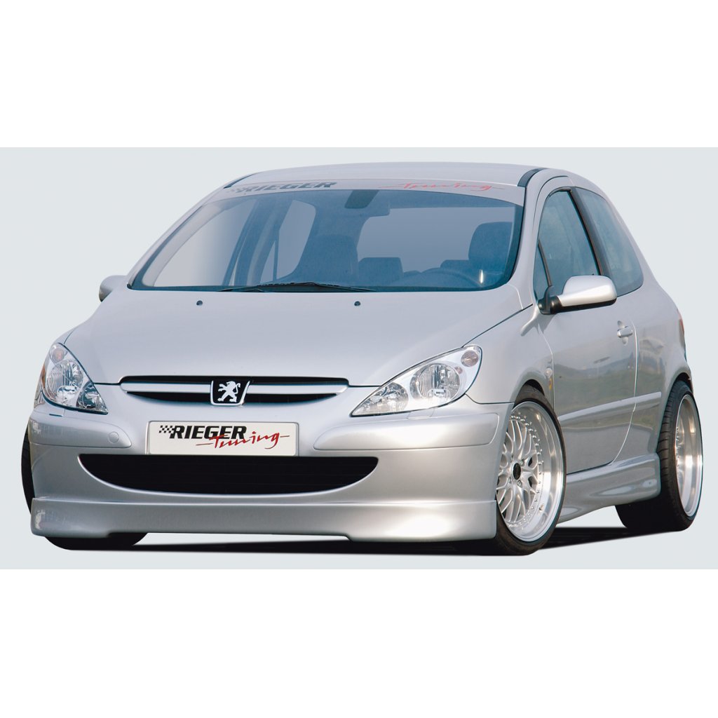 Rieger spoiler pod přední nárazník pro Peugeot 307 break, combi, convertible CC, sedan před faceliftem, r.v. 04/01-04/05, plast ABS bez povrchové úpravy