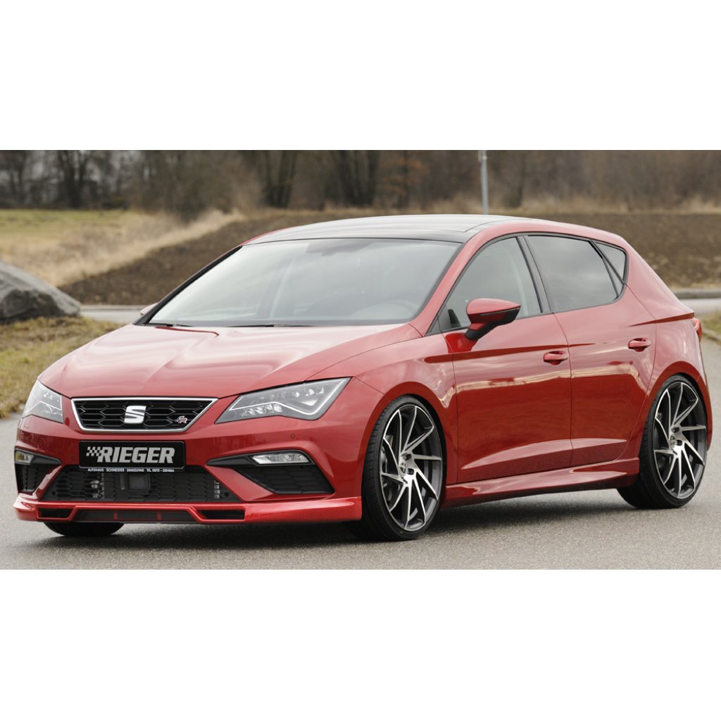 Rieger spoiler pod přední nárazník pro Seat Leon Cupra 5F 3-dvéř. (sc), 5-dvéř., 5-dvéř. (ST/Combi) po faceliftu, r.v. 01/17-, plast ABS bez povrchové úpravy