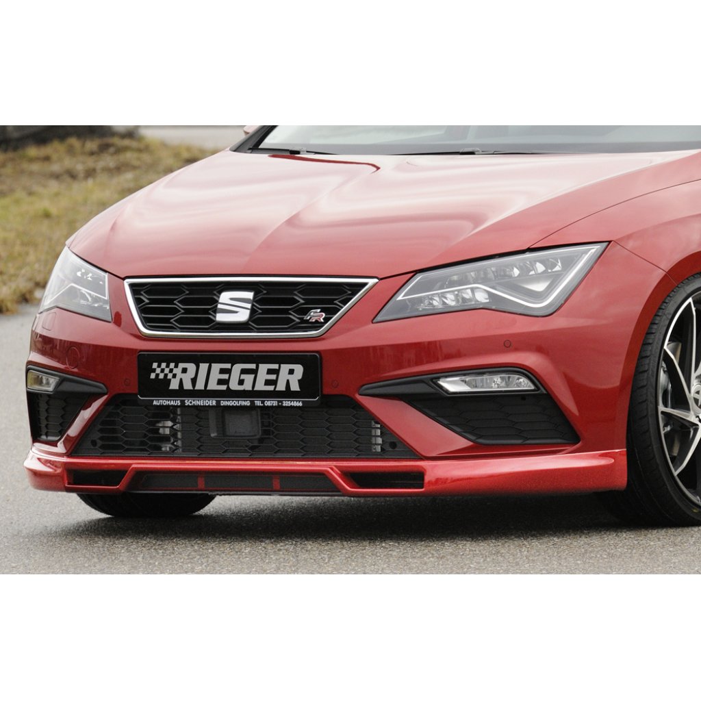 Rieger spoiler pod přední nárazník pro Seat Leon FR 5F 3-dvéř. (sc), 5-dvéř., 5-dvéř. (ST/Combi) po faceliftu, r.v. 01/17-, plast ABS bez povrchové úpravy