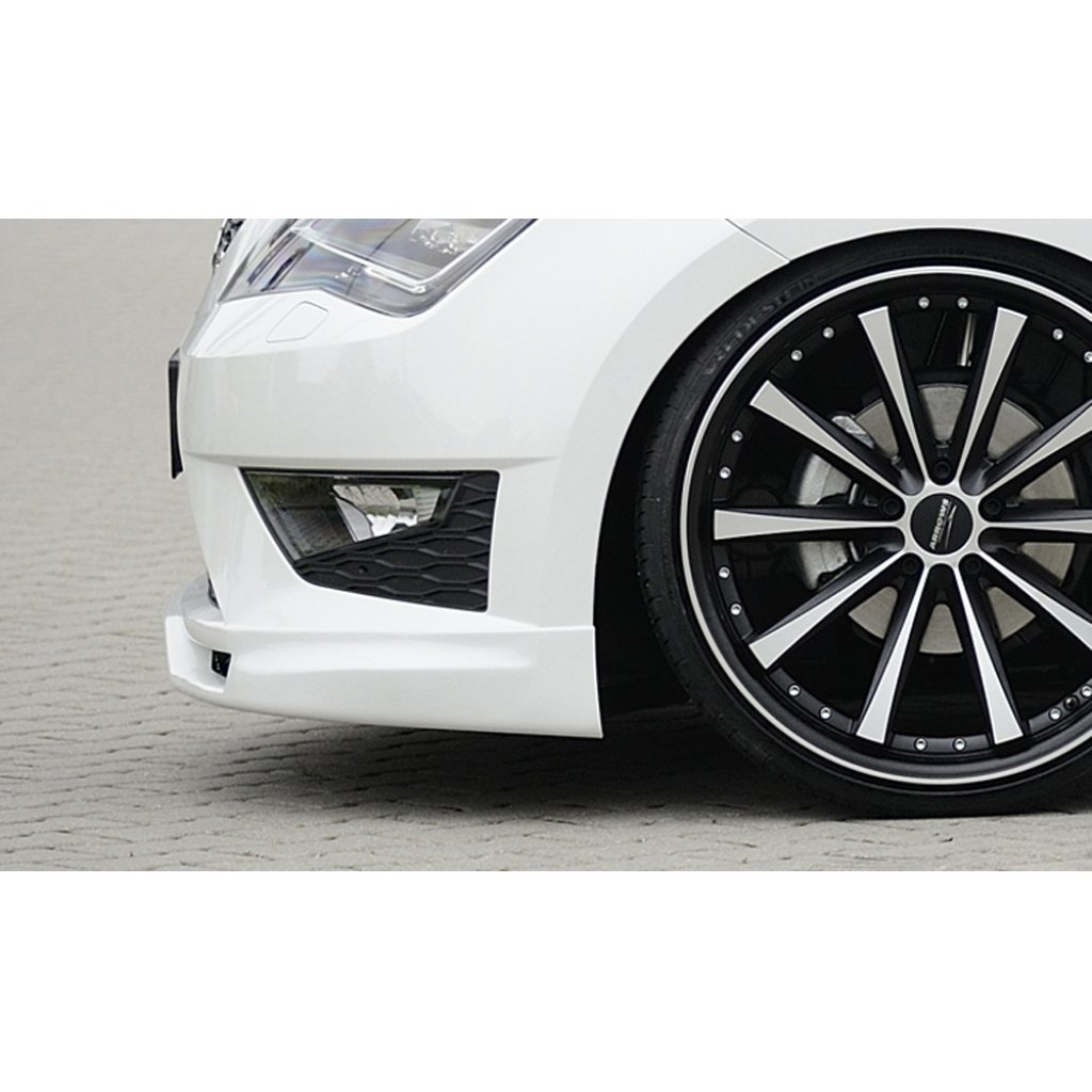 Rieger spoiler pod přední nárazník pro Seat Leon FR 5F 3-dvéř. (sc), 5-dvéř., 5-dvéř. (ST/Combi) před faceliftem, r.v. 01/13-12/16, plast ABS bez povrchové úpravy