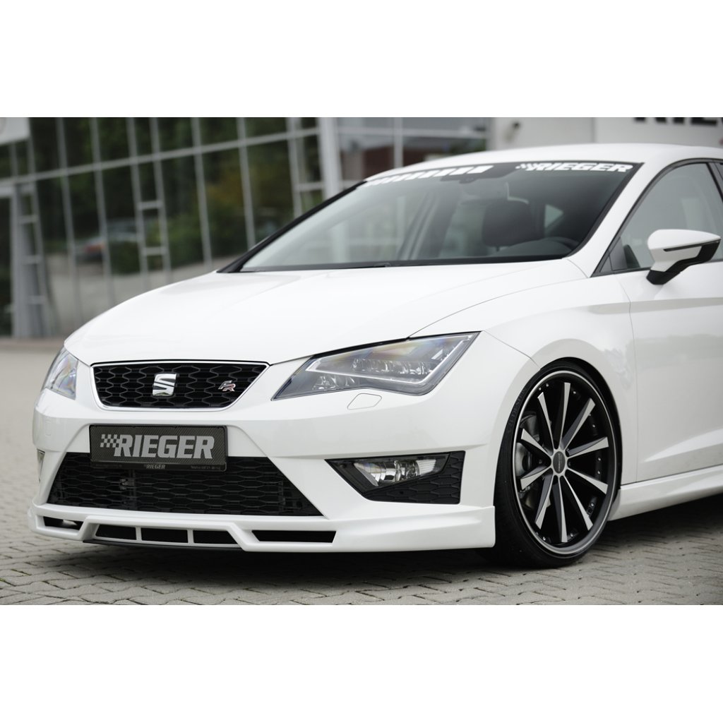 Rieger spoiler pod přední nárazník pro Seat Leon FR 5F 3-dvéř. (sc), 5-dvéř., 5-dvéř. (ST/Combi) před faceliftem, r.v. 01/13-12/16, plast ABS bez povrchové úpravy