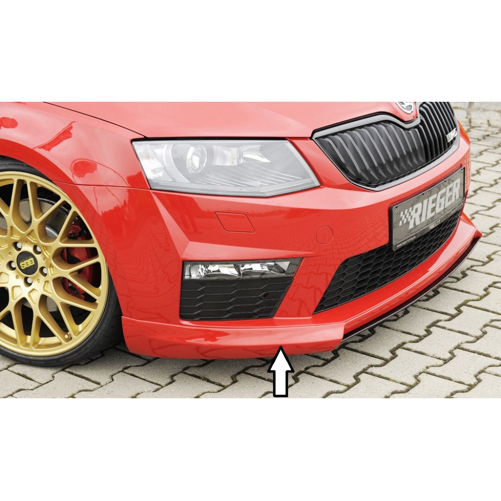 Rieger spoiler pod přední nárazník pro Škoda Octavia RS 5E combi, sedan před faceliftem, r.v. 06/13-01/17, plast ABS bez povrchové úpravy