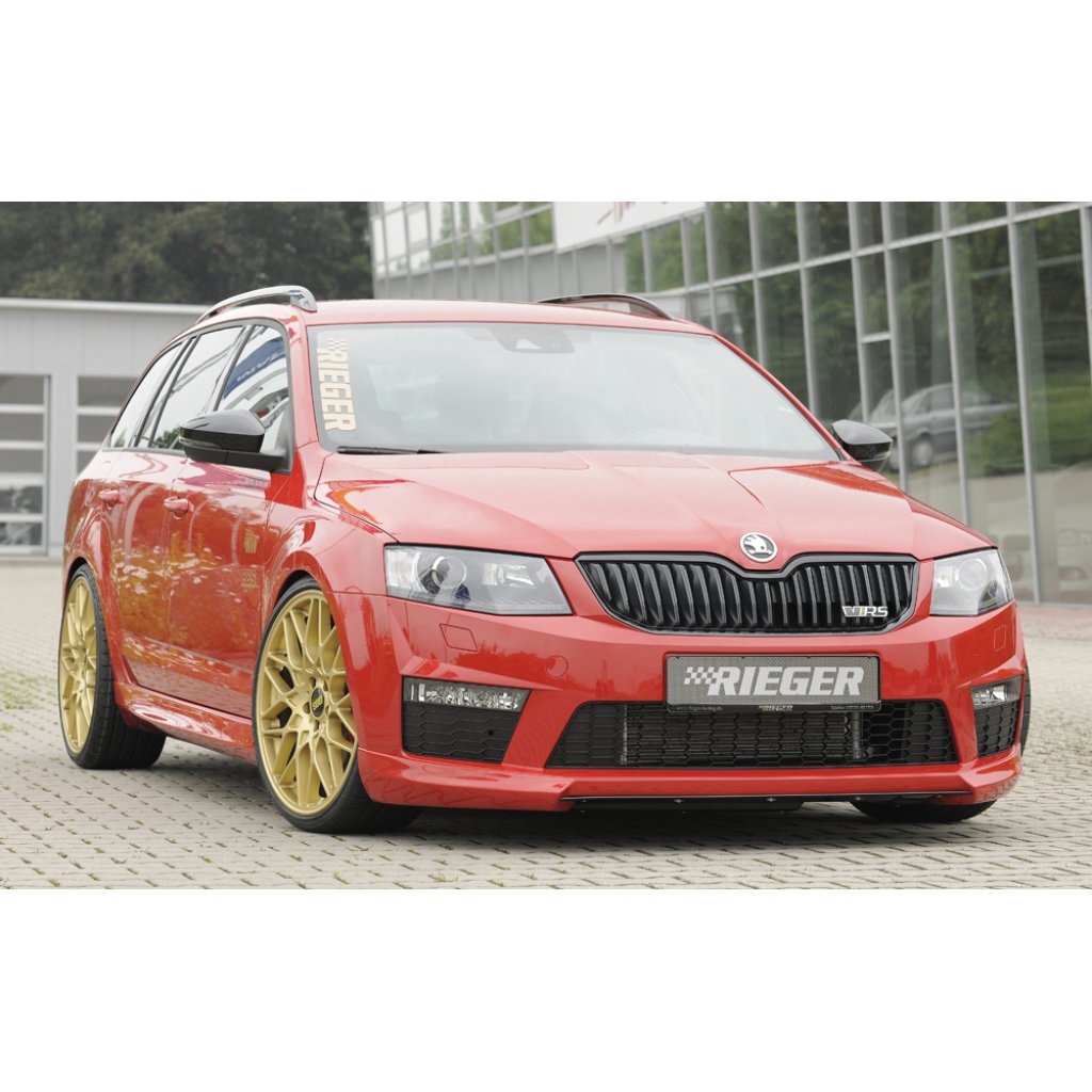 Rieger spoiler pod přední nárazník pro Škoda Octavia RS 5E combi, sedan před faceliftem, r.v. 06/13-01/17, plast ABS bez povrchové úpravy