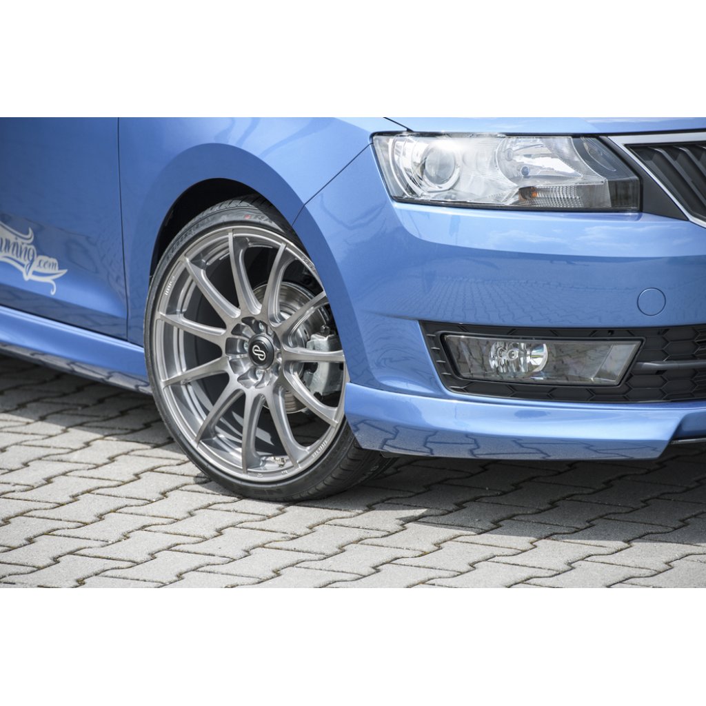 Rieger spoiler pod přední nárazník pro Škoda Rapid NH notchback, spaceback vč. faceliftu, r.v. 05/17-, 07/12-04/17, plast ABS bez povrchové úpravy