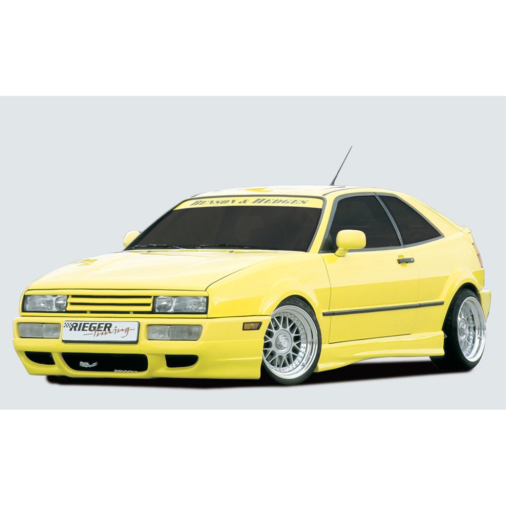 Rieger spoiler pod přední nárazník pro Volkswagen Corrado 53I kupé, r.v. 88-95, plast ABS bez povrchové úpravy, vč. mřížky
