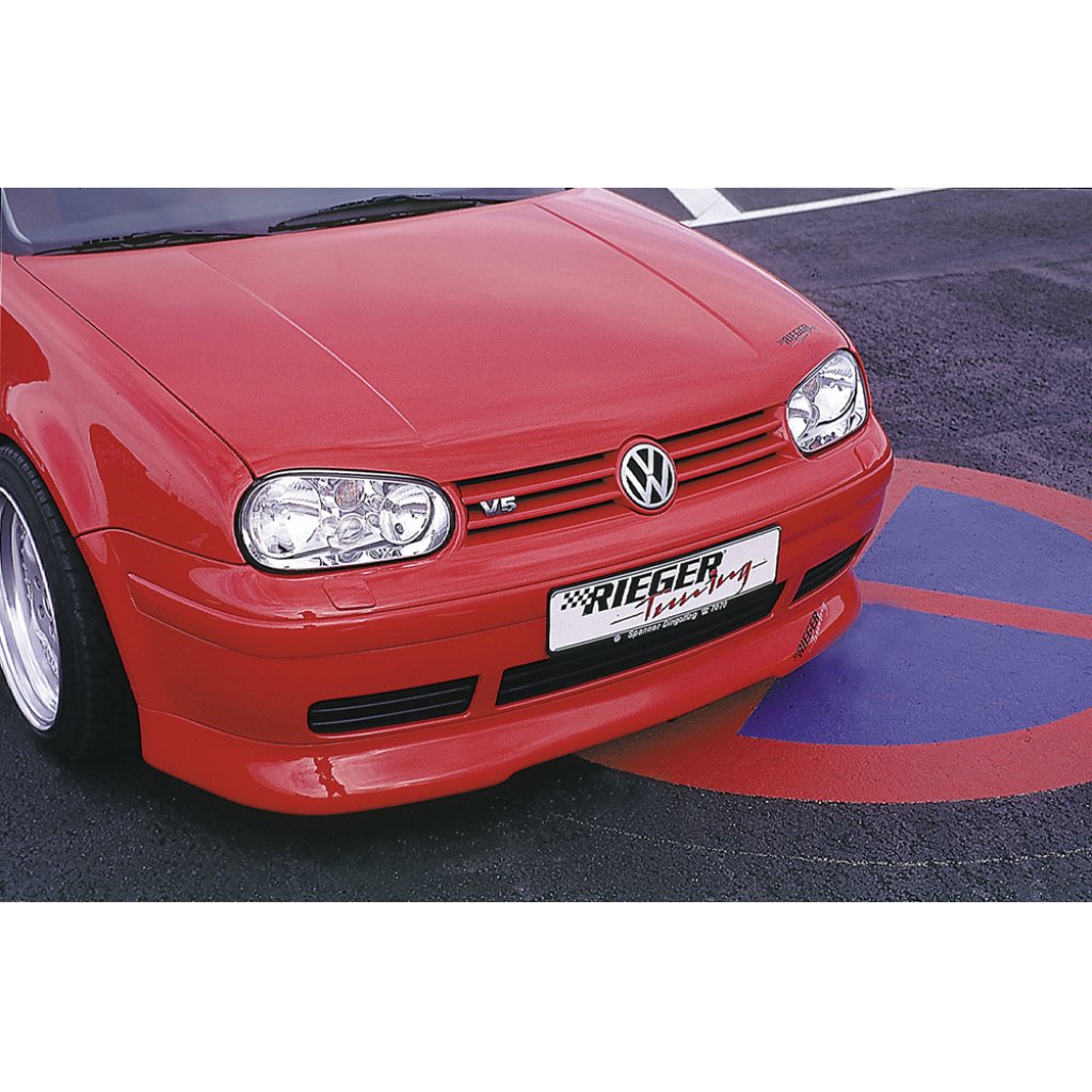 Rieger spoiler pod přední nárazník pro Volkswagen Golf 4 1J 3-dvéř., 5-dvéř., combi, r.v. 10/97-03, plast ABS bez povrchové úpravy