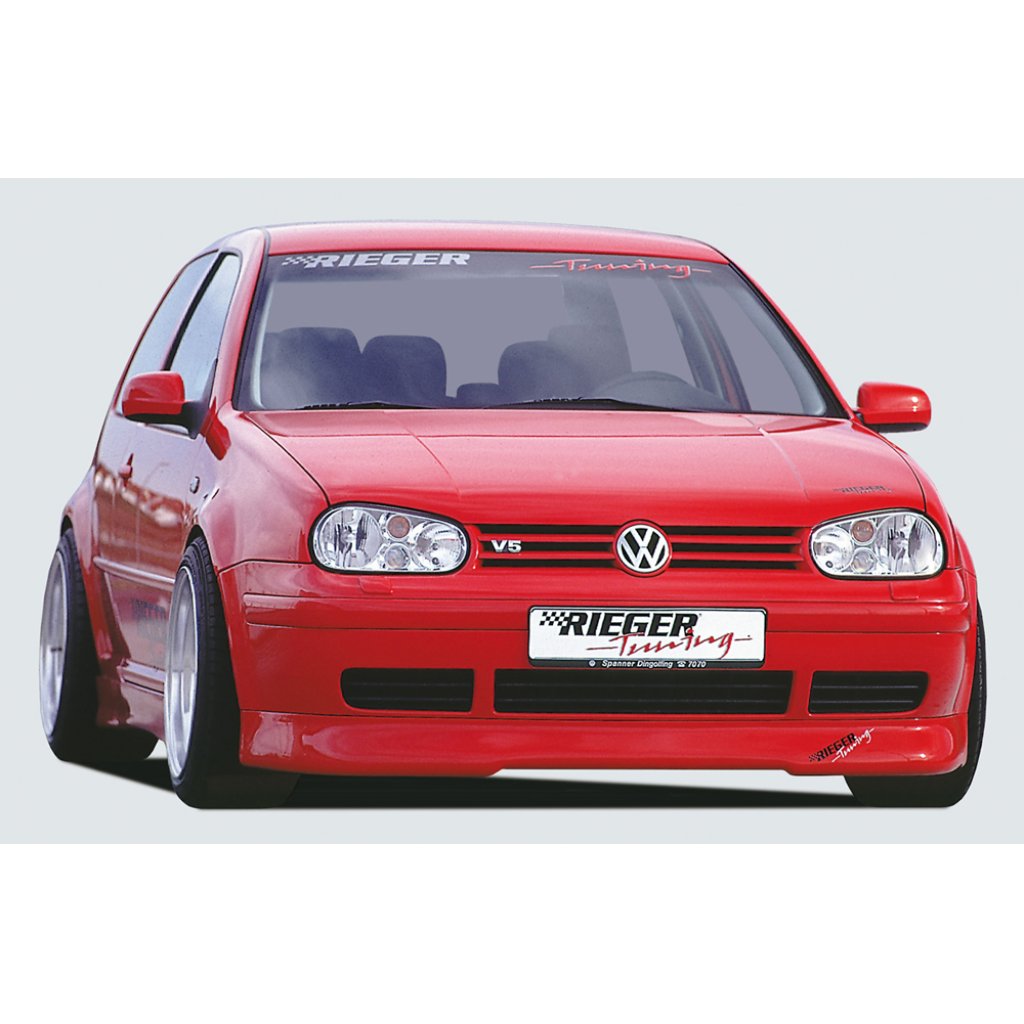 Rieger spoiler pod přední nárazník pro Volkswagen Golf 4 1J 3-dvéř., 5-dvéř., combi, r.v. 10/97-03, plast ABS bez povrchové úpravy