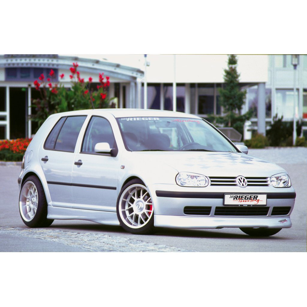 Rieger spoiler pod přední nárazník pro Volkswagen Golf 4 1J 3-dvéř., 5-dvéř., combi, r.v. 10/97-03, plast ABS bez povrchové úpravy