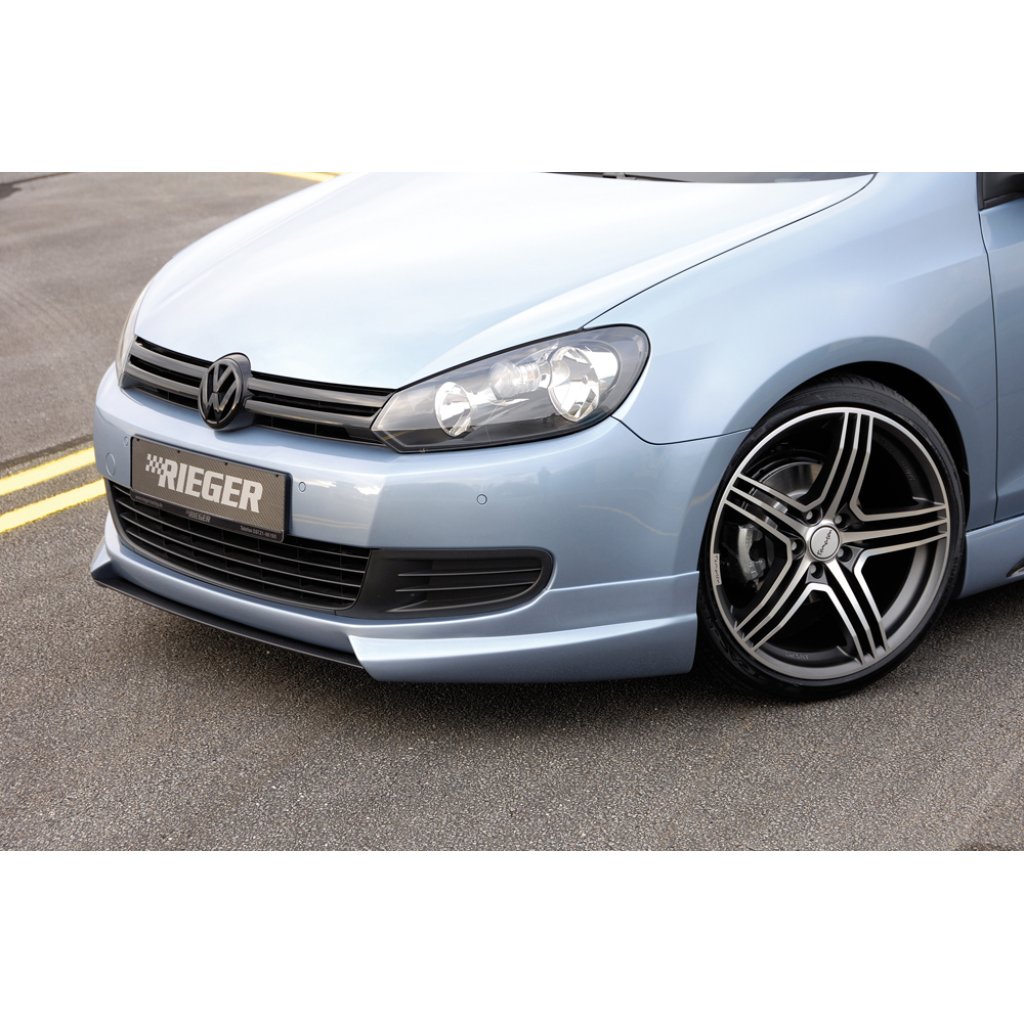 Rieger spoiler pod přední nárazník pro Volkswagen Golf 6 3-dvéř., 5-dvéř., kabriolet, plast ABS bez povrchové úpravy, bez žebrování