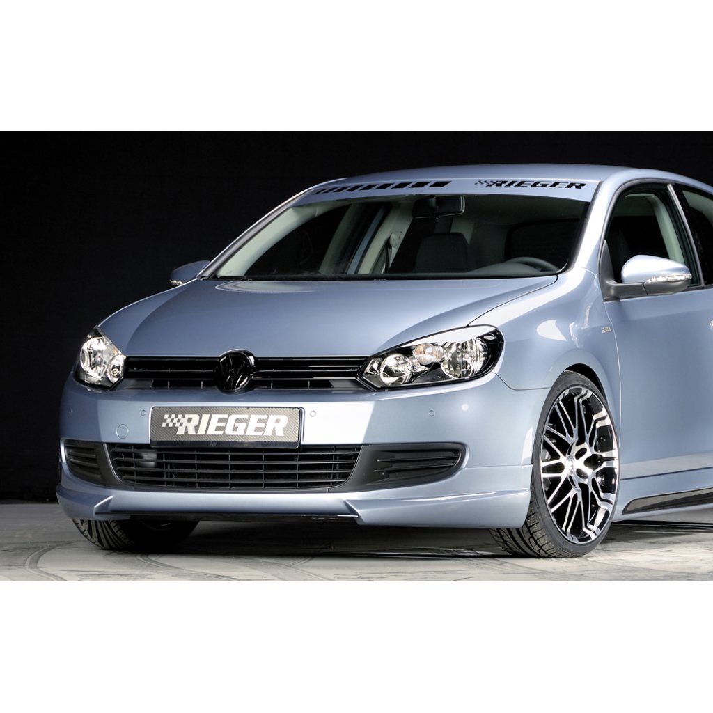 Rieger spoiler pod přední nárazník pro Volkswagen Golf 6 3-dvéř., 5-dvéř., kabriolet, plast ABS bez povrchové úpravy, bez žebrování