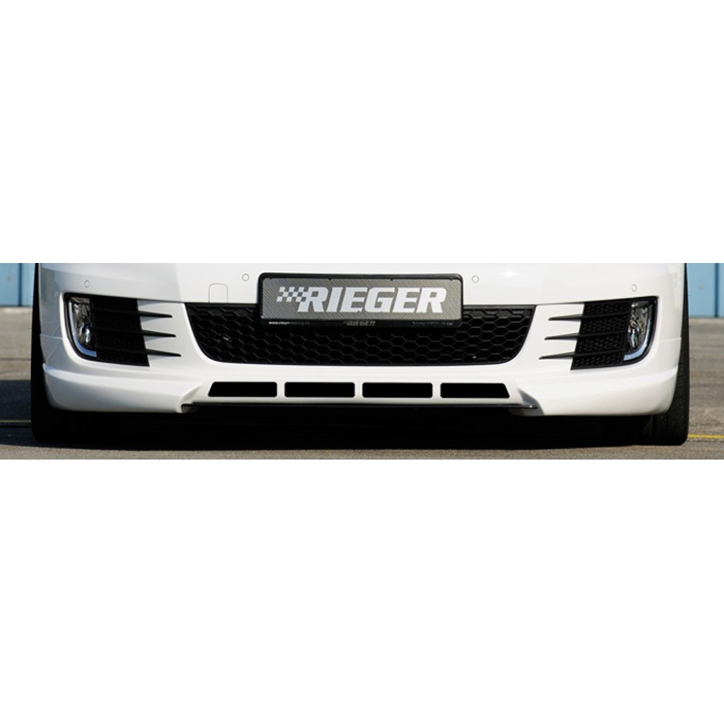 Rieger spoiler pod přední nárazník pro Volkswagen Golf 6 GTD, GTI 3-dvéř., 5-dvéř., kabriolet, plast ABS bez povrchové úpravy, s žebrováním