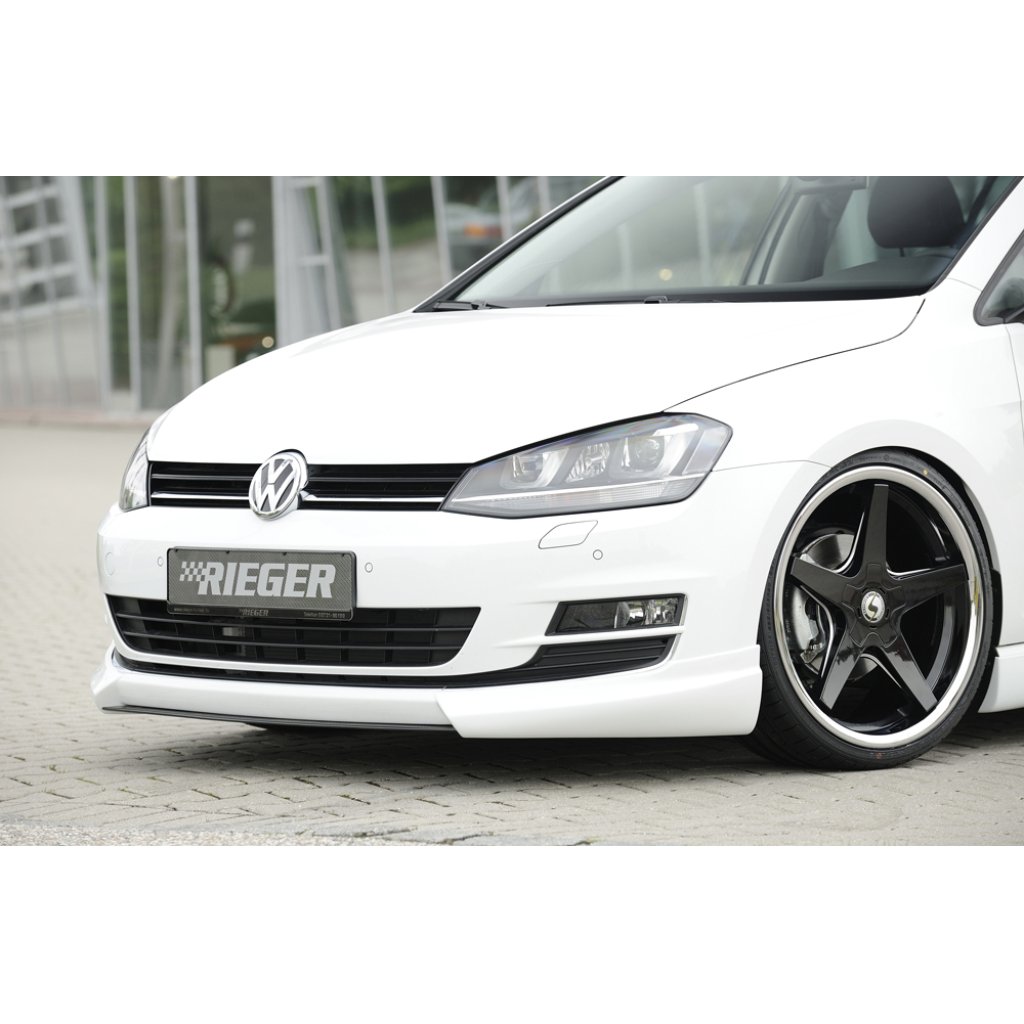 Rieger spoiler pod přední nárazník pro Volkswagen Golf 7 3-dvéř., 5-dvéř. před faceliftem, r.v. 10/12-12/16, plast ABS bez povrchové úpravy, bez žebrování