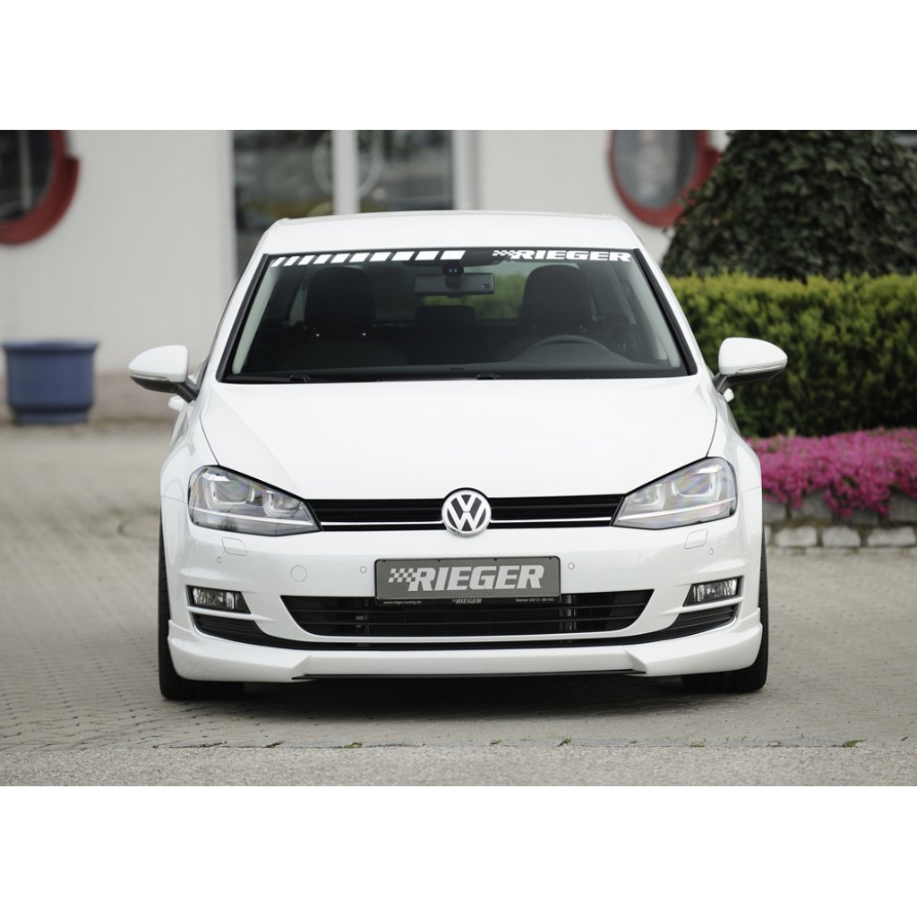 Rieger spoiler pod přední nárazník pro Volkswagen Golf 7 3-dvéř., 5-dvéř. před faceliftem, r.v. 10/12-12/16, plast ABS bez povrchové úpravy, bez žebrování