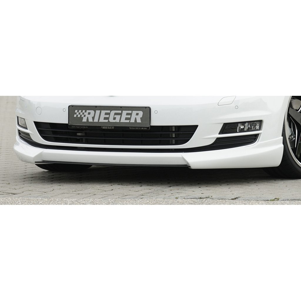 Rieger spoiler pod přední nárazník pro Volkswagen Golf 7 3-dvéř., 5-dvéř. před faceliftem, r.v. 10/12-12/16, plast ABS bez povrchové úpravy, bez žebrování