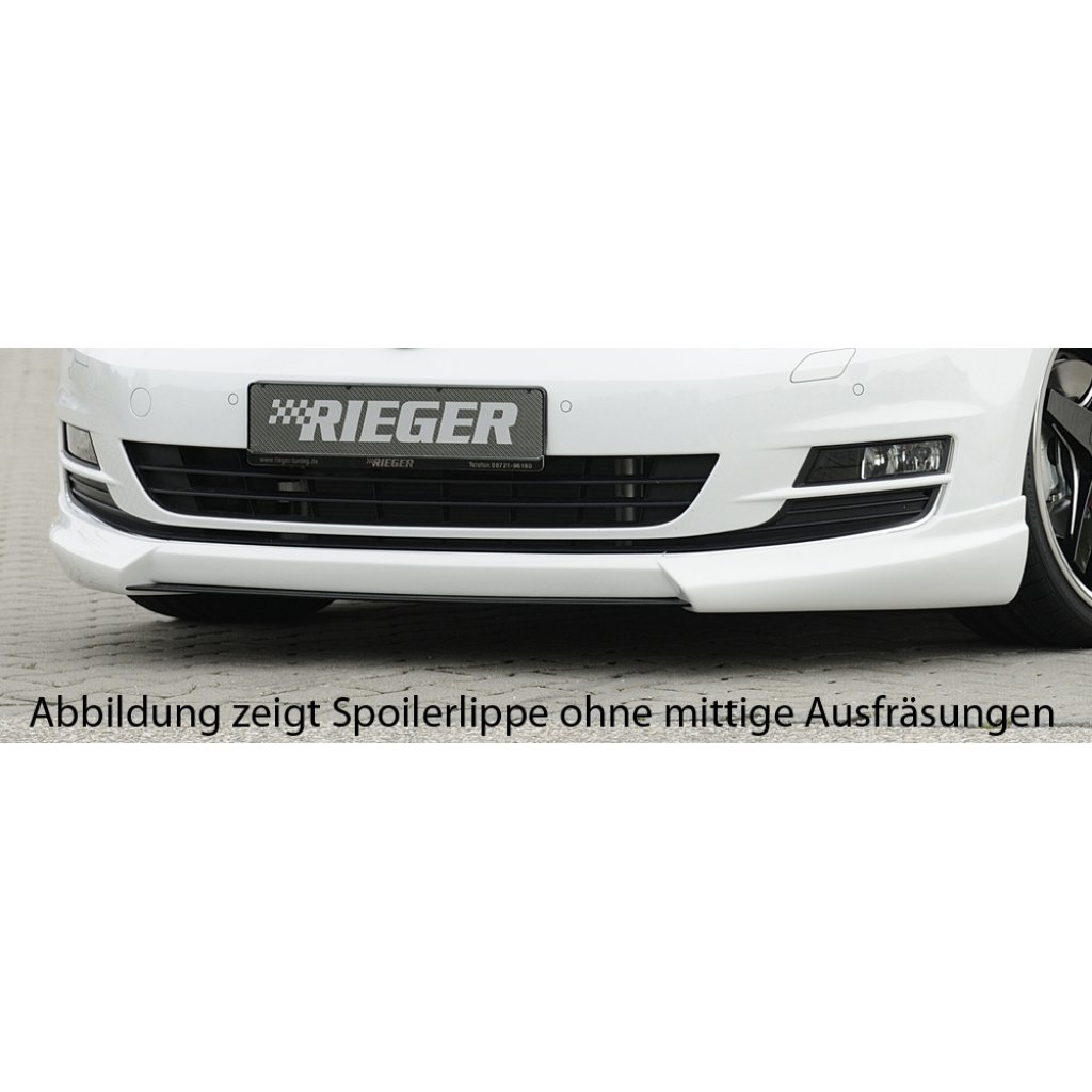 Rieger spoiler pod přední nárazník pro Volkswagen Golf 7 3-dvéř., 5-dvéř. před faceliftem, r.v. 10/12-12/16, plast ABS bez povrchové úpravy, s žebrováním