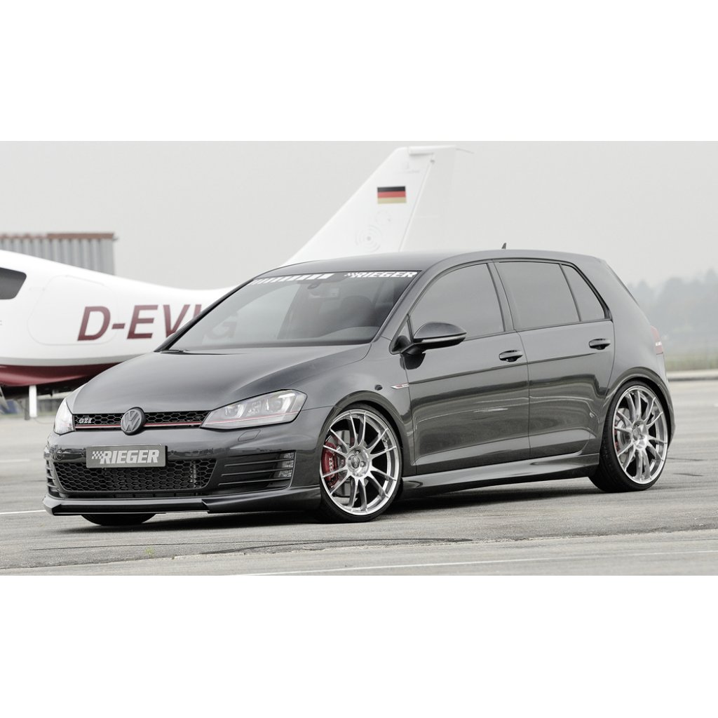 Rieger spoiler pod přední nárazník pro Volkswagen Golf 7 GTD, GTI 3-dvéř., 5-dvéř. před faceliftem, r.v. 04/13-12/16, 06/13-12/16, plast ABS bez povrchové úpravy