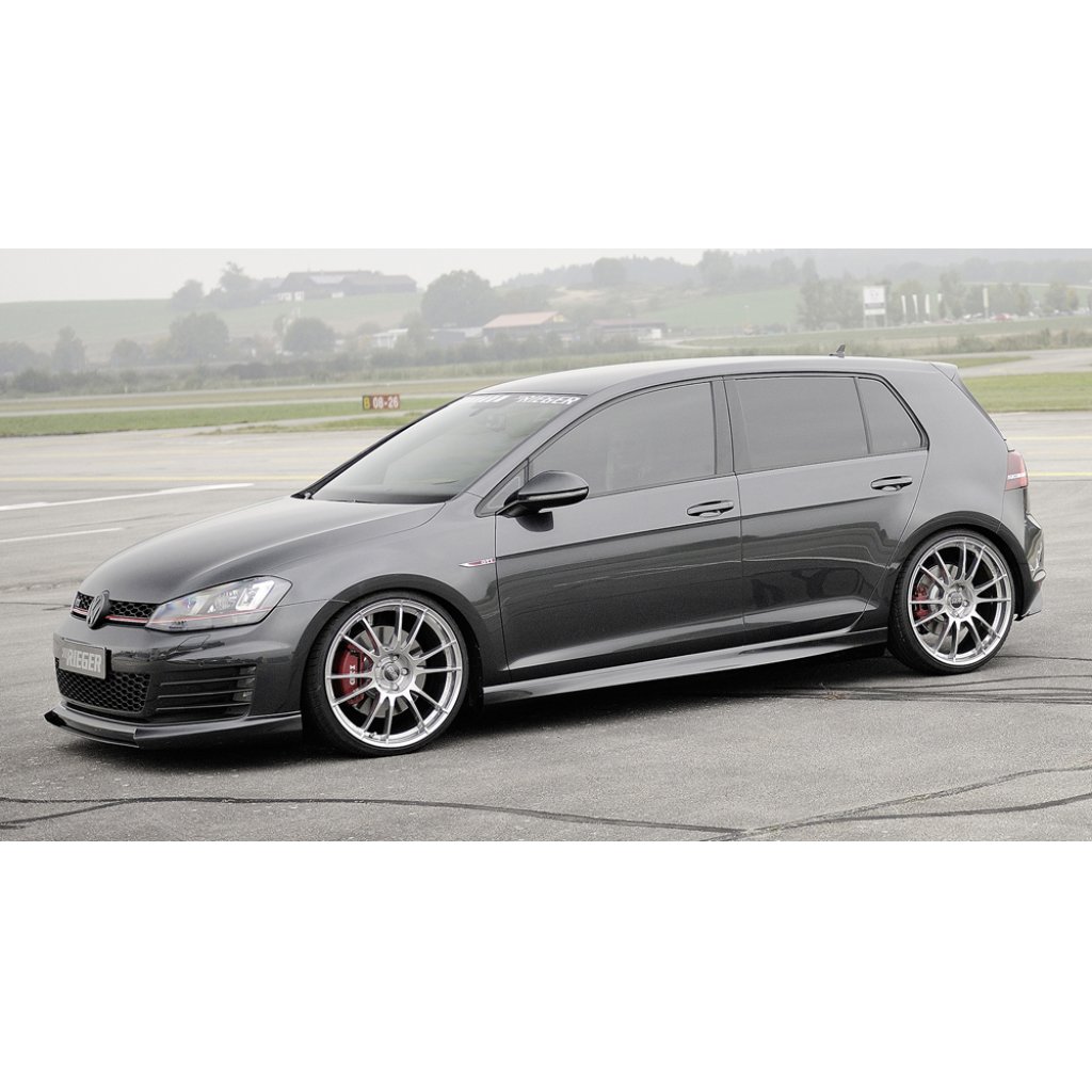 Rieger spoiler pod přední nárazník pro Volkswagen Golf 7 GTD, GTI 3-dvéř., 5-dvéř. před faceliftem, r.v. 04/13-12/16, 06/13-12/16, plast ABS bez povrchové úpravy