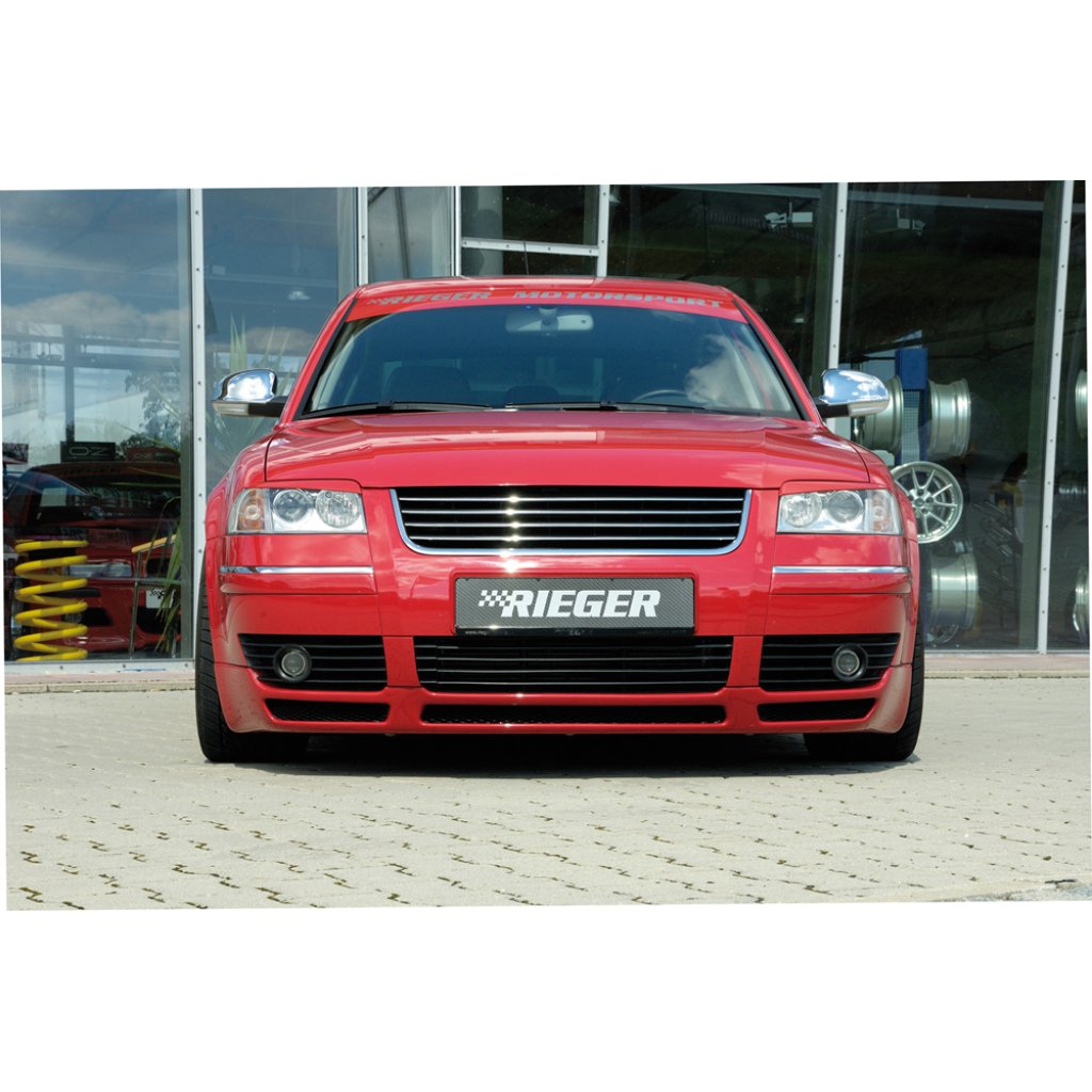 Rieger spoiler pod přední nárazník pro Volkswagen Passat 3BG combi, sedan, plast ABS bez povrchové úpravy, s 2 turbo nádechy - pro V6 Diesel
