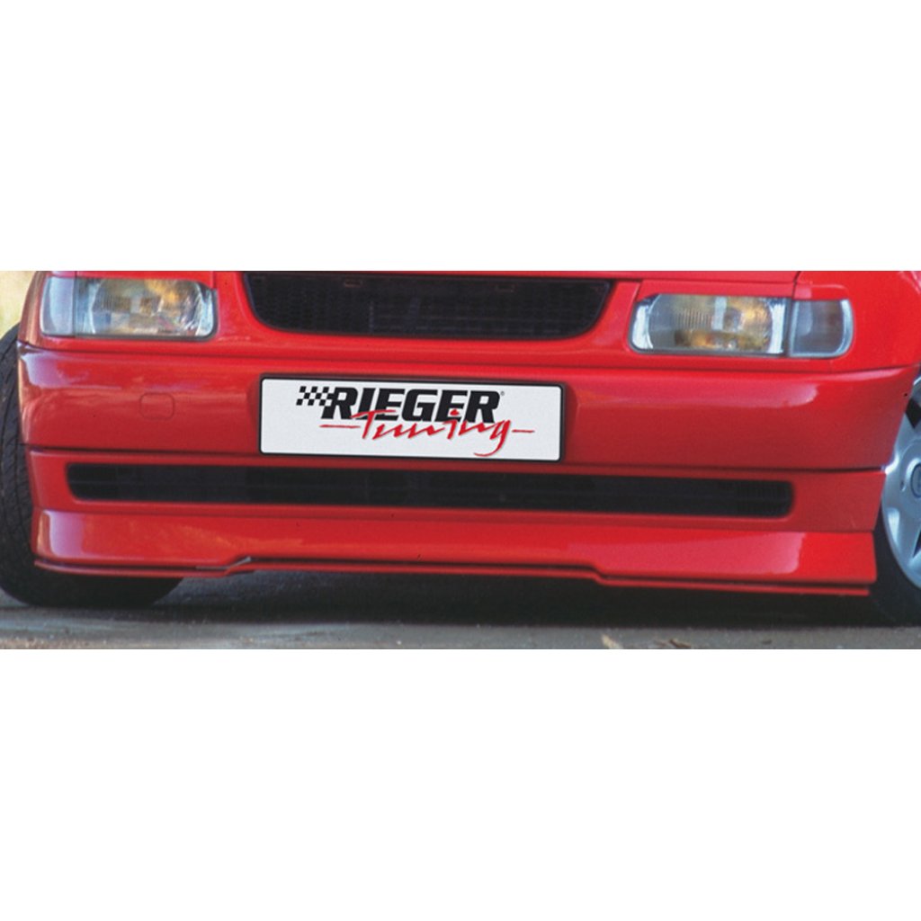 Rieger spoiler pod přední nárazník pro Volkswagen Polo 4 6N 3-dvéř., 5-dvéř., r.v. 10/94-01, plast ABS bez povrchové úpravy, "flat version", bez styling paketu