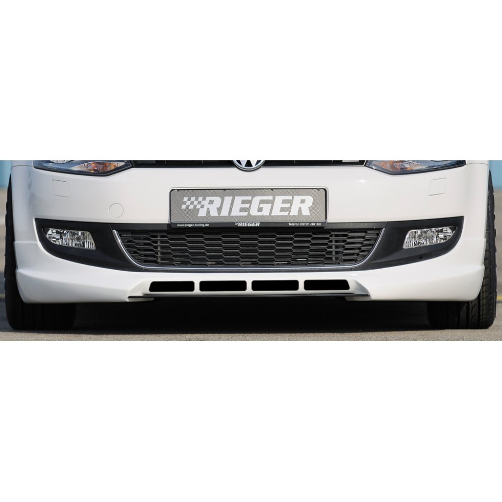 Rieger spoiler pod přední nárazník pro Volkswagen Polo 6 6R 3-dvéř., 5-dvéř. před faceliftem, r.v. 04/09-01/14, plast ABS bez povrchové úpravy, s žebrováním