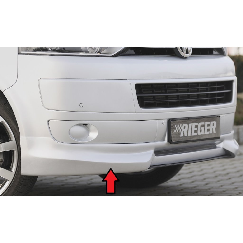 Rieger spoiler pod přední nárazník pro Volkswagen T5 bus po faceliftu, r.v. 09/09-, plast ABS bez povrchové úpravy