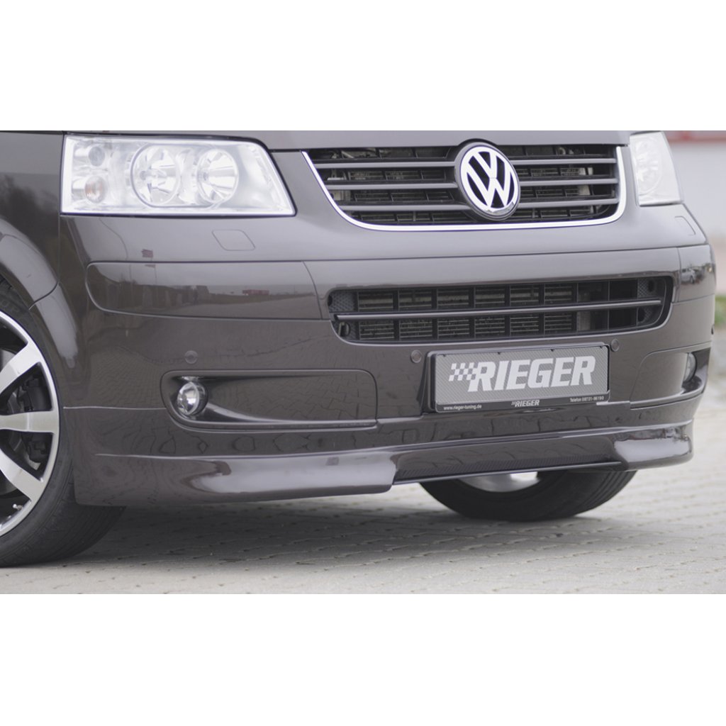 Rieger spoiler pod přední nárazník pro Volkswagen T5 bus před faceliftem, r.v. 04/03-08/09, plast ABS bez povrchové úpravy