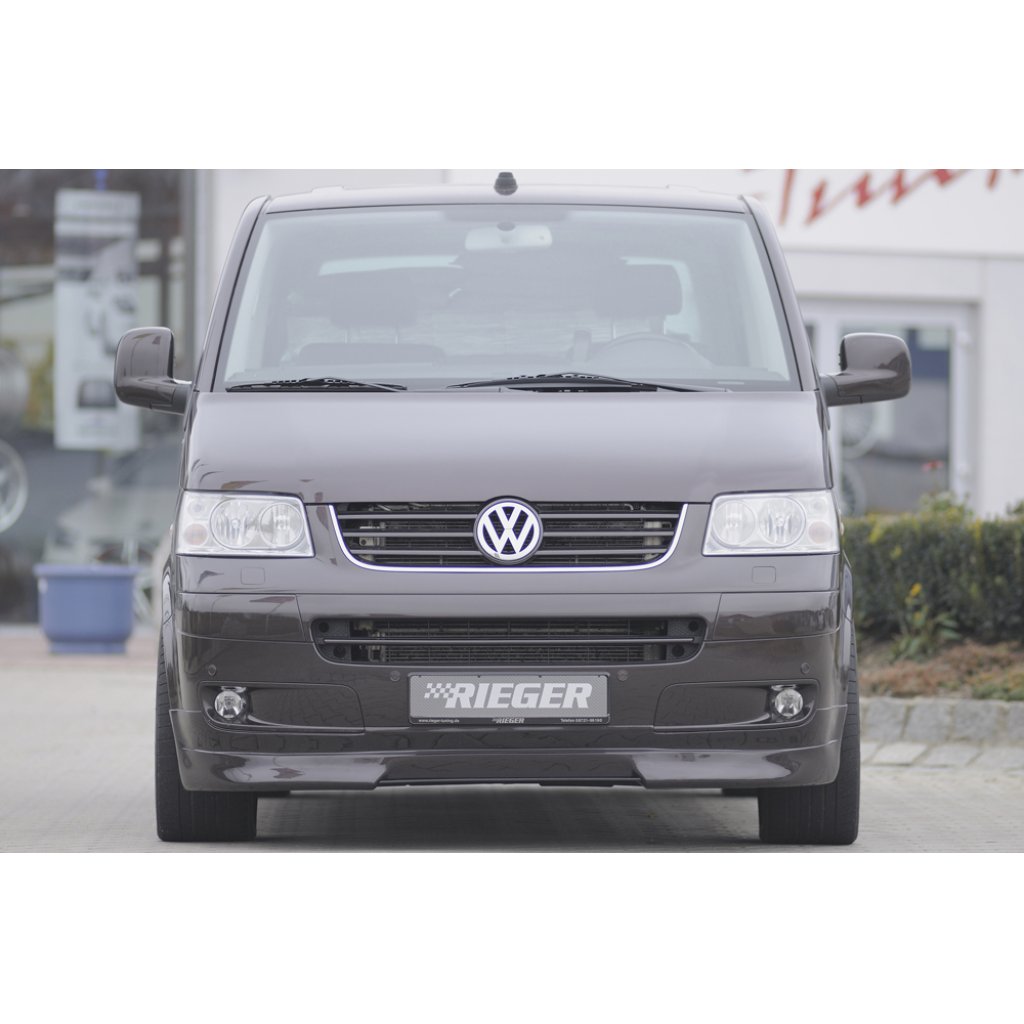 Rieger spoiler pod přední nárazník pro Volkswagen T5 bus před faceliftem, r.v. 04/03-08/09, plast ABS bez povrchové úpravy