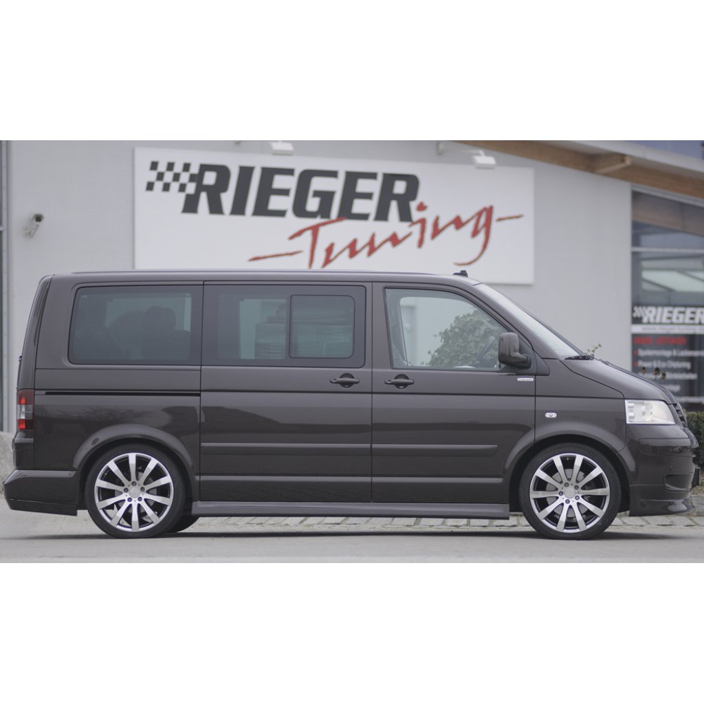 Rieger spoiler pod přední nárazník pro Volkswagen T5 bus před faceliftem, r.v. 04/03-08/09, plast ABS bez povrchové úpravy