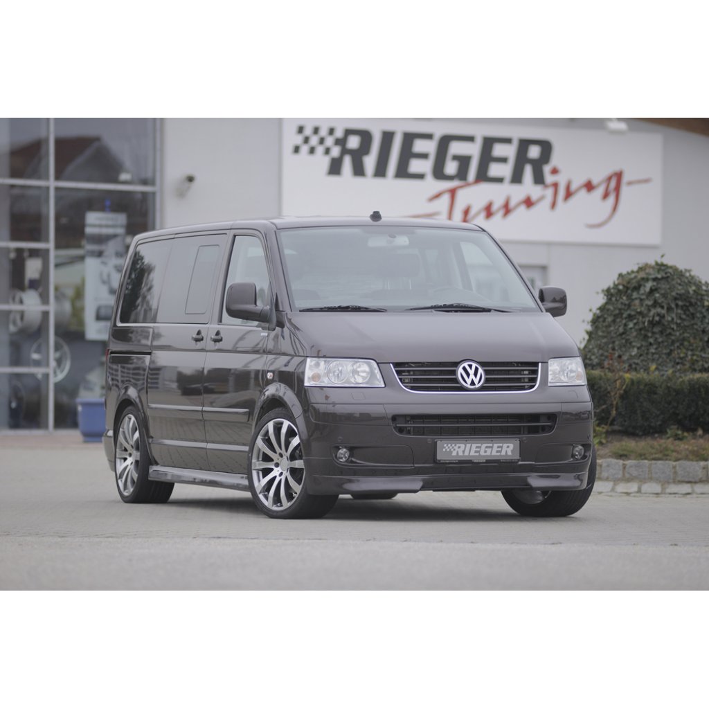 Rieger spoiler pod přední nárazník pro Volkswagen T5 bus před faceliftem, r.v. 04/03-08/09, plast ABS bez povrchové úpravy