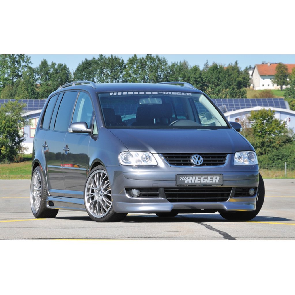 Rieger spoiler pod přední nárazník pro Volkswagen Touran 1T van před faceliftem, r.v. 03/03-10/06, plast ABS bez povrchové úpravy