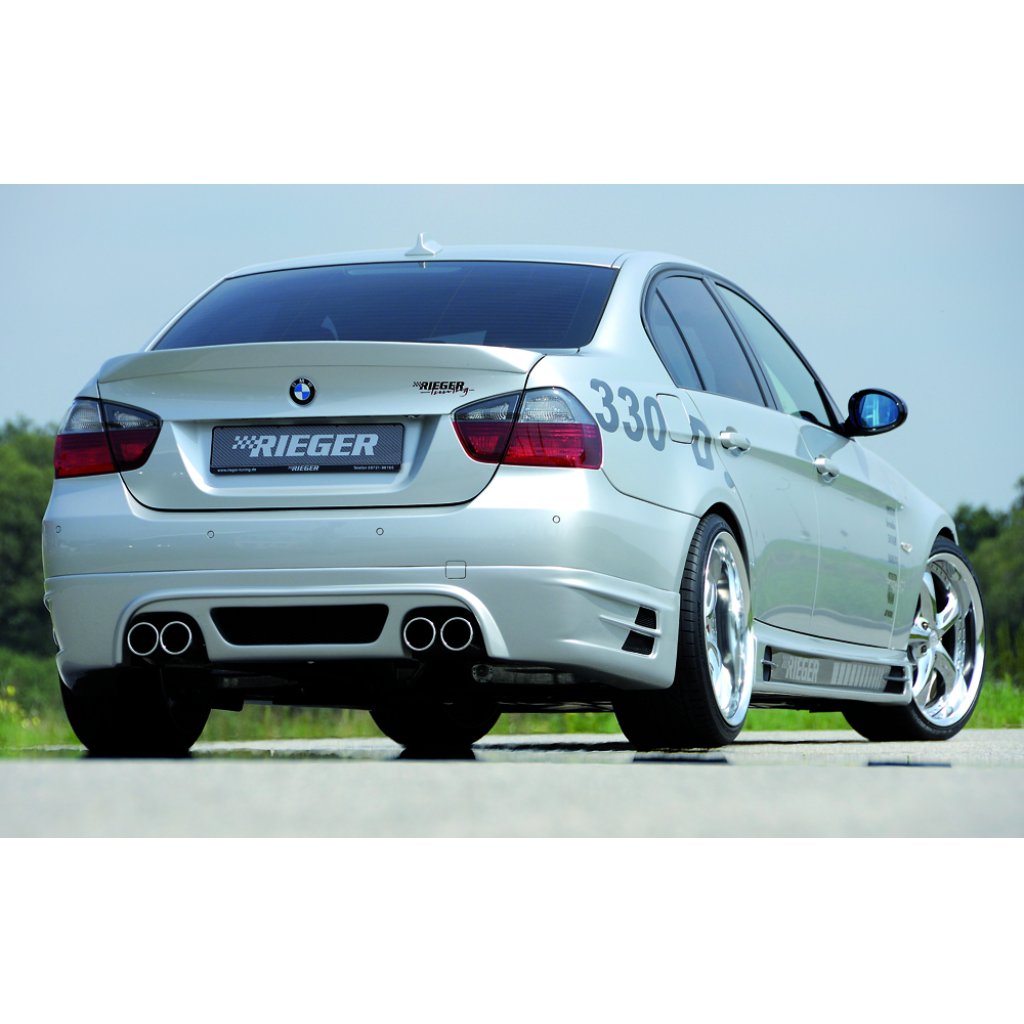 Rieger spoiler pod zadní nárazník BMW E90 335i Optik pro BMW řada 3 E90, E91 sedan, touring vč. faceliftu r.v. 03/05-08/08, 08/05-08/08, 09/08-, plast ABS bez povrchové úpravy